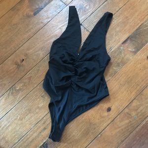 ZARA Black Middle Scrunch Onesie